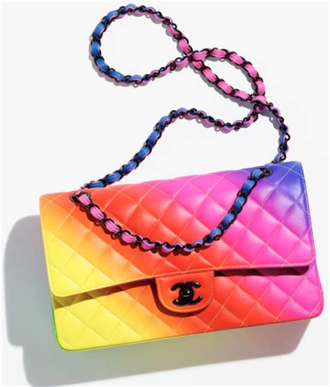 rainbow chanel inspired bags